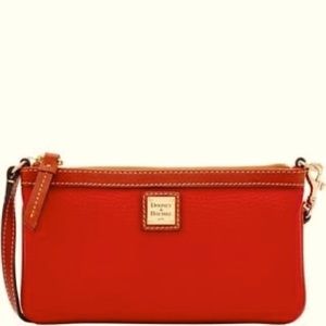 Dooney & Bourke Pebble Grain red leather wristlet